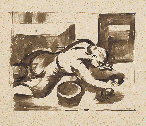 Ján Želibský – Umývanie dlážky 