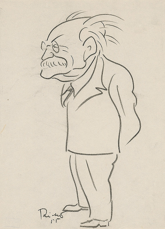 Alexander Richter – Caricature of Zdenko Nejedlý 