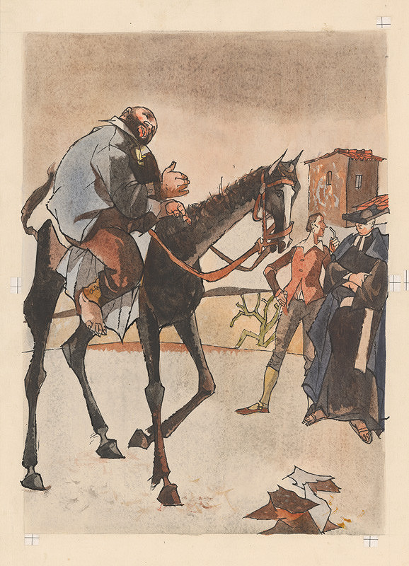 Vincent Hložník – Sancho Panza Entering a Village 