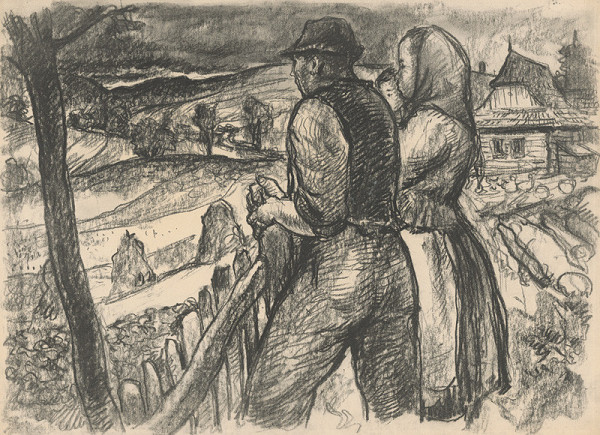 Imrich Weiner-Kráľ – Motív zo slovenskej dediny 