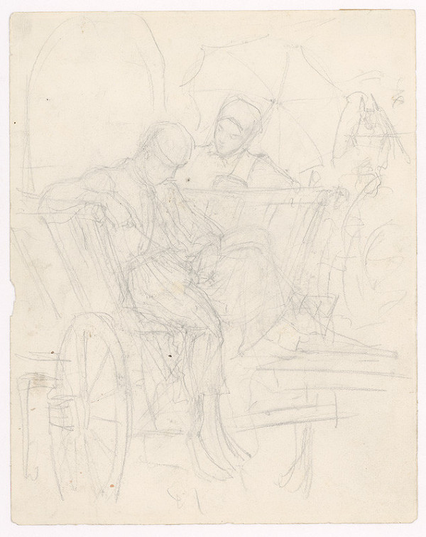 Ladislav Mednyánszky – Sedliacka dvojica na voze 