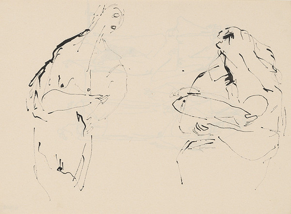 Július Lőrincz – 37. Vojna II. - Žena s dieťaťom a stojaca žena 