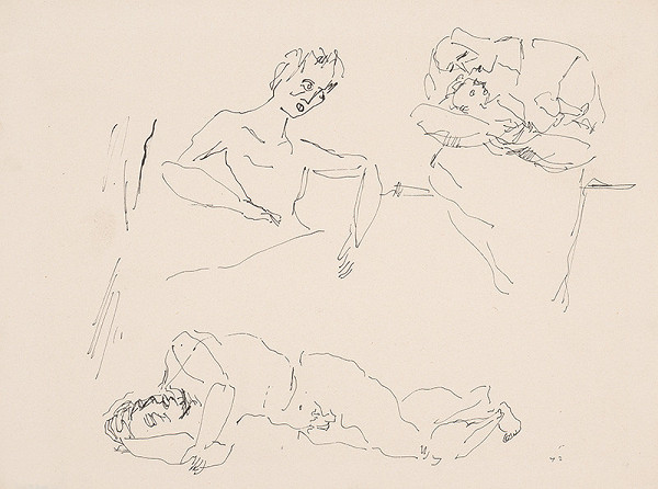 Július Lőrincz – 42. Vojna II. - Ležiaci mužský akt, žena... 