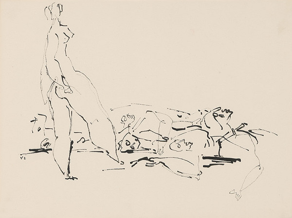 Július Lőrincz – 54. Vojna II. - Stojaca žena so zabitými pri nohách 