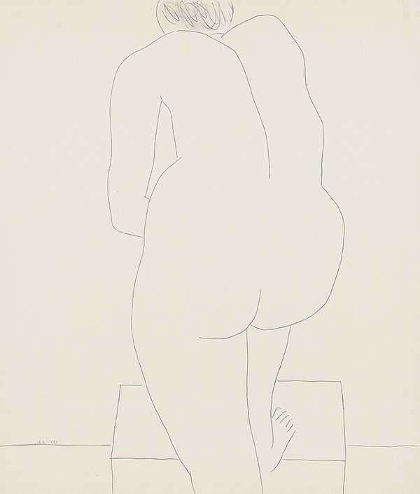 Andrej Barčík – Stojaci akt od chrbta 