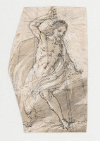 Antonio Maria Viani – Štúdia postavy Krista Sudcu - figurálna kompozícia IV. 