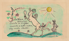 Marie Vořechová-Vejvodová – Ilustrácia k piesni Išla koza dolinečkú... 