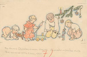 Emil Makovický – Vianoce cínového vojačika II. Ilustrácia pre časopis Slniečko 