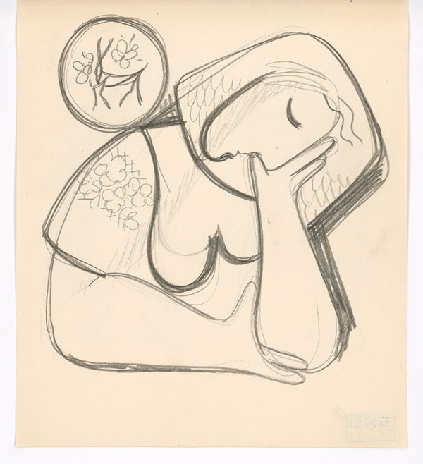 Mikuláš Galanda – Žena s ľudovým tanierom 