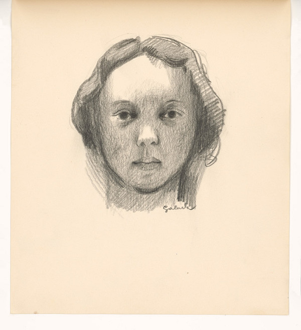 Mikuláš Galanda – Štúdia portrétu pani Galandovej