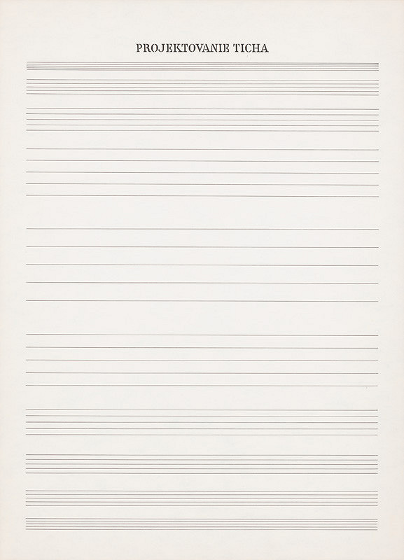 Dezider Tóth – Partitúra XX. Projektovanie ticha