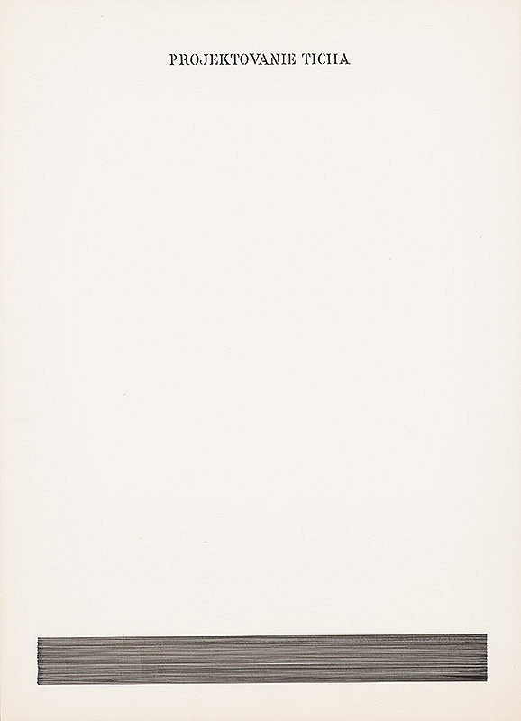 Dezider Tóth – Partitúra XXVII. Projektovanie ticha 