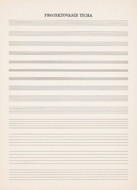 Dezider Tóth – Partitúra XXXII. Projektovanie ticha 