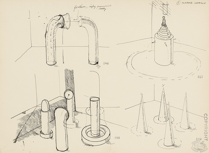 Vladimír Havrilla – Návrhy sôch 186 – 189, okolo 1970