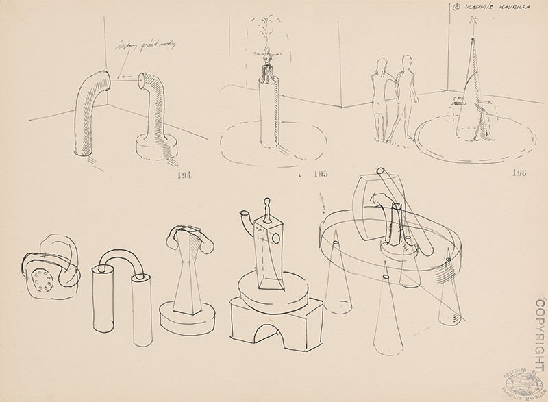 Vladimír Havrilla – Návrhy sôch 194 – 196, okolo 1970