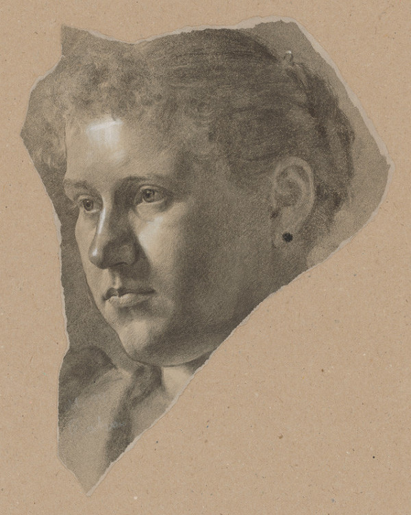 Milan Thomka Mitrovský – Portrait Study of Female Head 2.