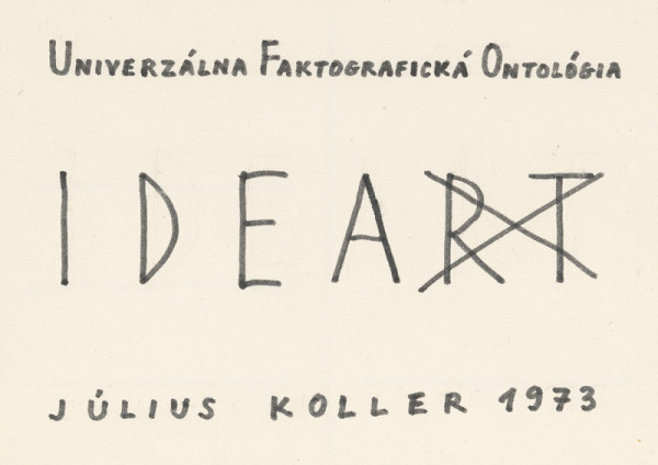 Július Koller – IDEART [UFO] 