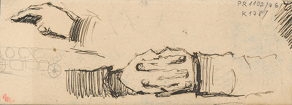 Milan Thomka Mitrovský – Study of Folded Hands from the Front