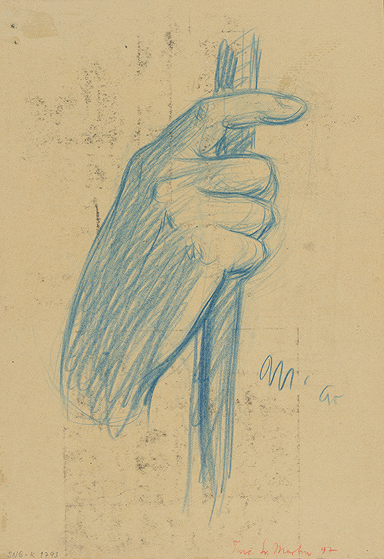 Milan Thomka Mitrovský – Study of a Right Hand Holding a Stick 