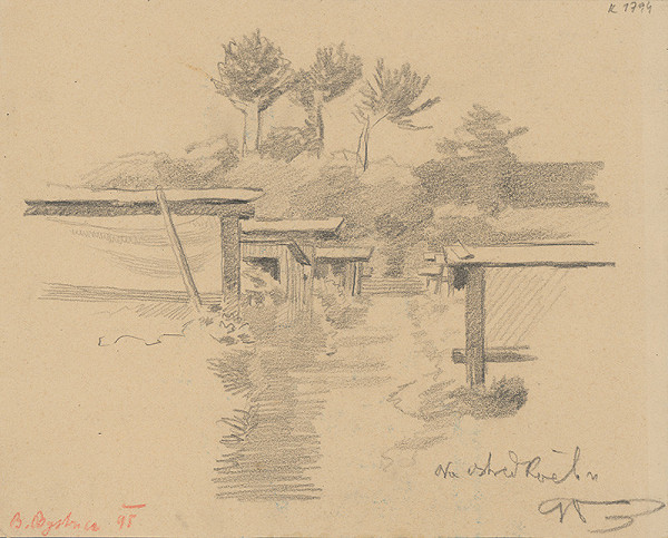 Milan Thomka Mitrovský – Wooden Sheds in a Garden 