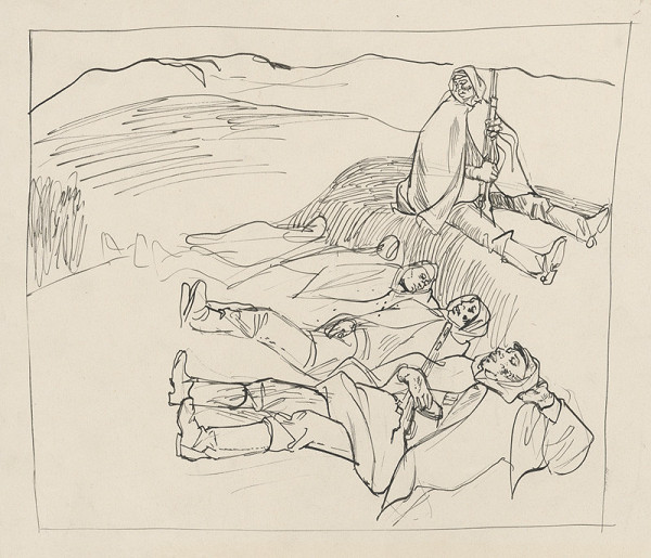 Vincent Hložník – Study to the Cycle Partisans III. 