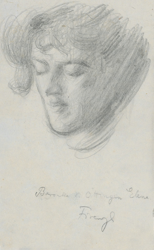 Milan Thomka Mitrovský – Portrétna štúdia barónky Eleny Öttingen 