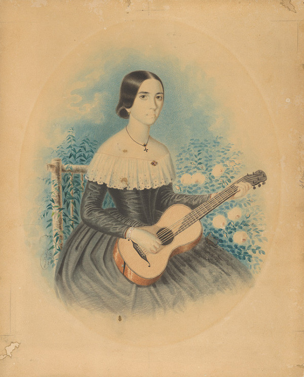 Peter Michal Bohúň – Podobizeň slečny Klonkayovej s gitarou 