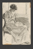 Viktor Krupec – Study of the Artist's Wife Knitting 