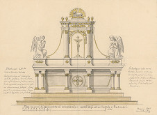 Konrád Švestka – Plán na rekonštrukciu tabernákulum vo farskom kostole v Predmieri 