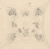 Konrád Švestka – Návrh na stropnú maľbu s motívom štyroch evanjelistov 