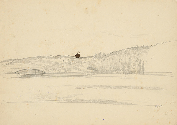 Ladislav Mednyánszky – Železničný most cez rieku Poprad pri Strážkach 