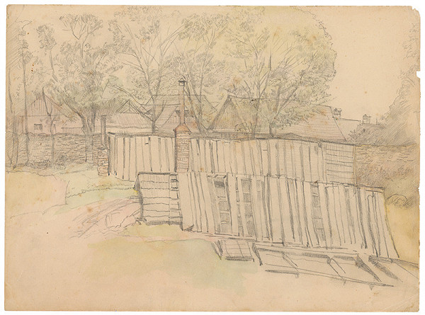 Ladislav Mednyánszky – Hospodársky dvor v Strážkach II. 