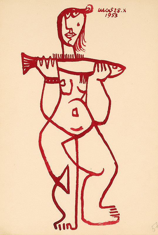 Theodor Lugs – Žena s rybou II.  