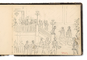 Andrássy, Adelheid Odescalchi – Interiér Zámku v Hlohovci počas bálu 