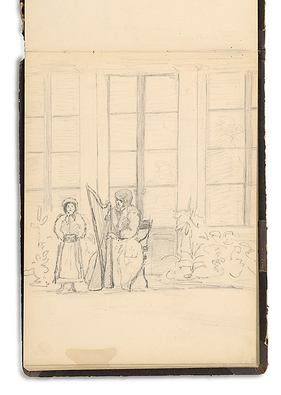 Andrássy, Adelheid Odescalchi – Hra na karfu v zámockom interiéri