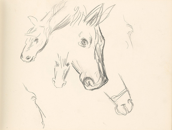Ján Novák – Štúdie pasúcich sa koní  