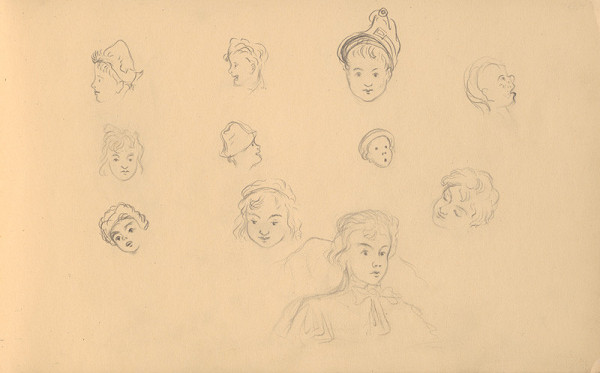 Ján Novák – Štúdie detských hlavičiek 