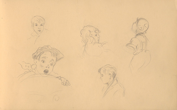 Ján Novák – Štúdie detských hlavičiek 