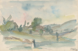 Jozef Ilečko – Study of a Landscape with Little Houses 