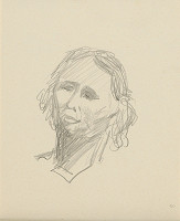 Arnold Peter Weisz-Kubínčan – Skicár 4 Hlava ženy so zatvorenými očami 