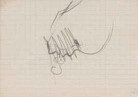 Arnold Peter Weisz-Kubínčan – Skicár 5 Hlava dieťaťa s dudlíkom (prečiarknutá) 