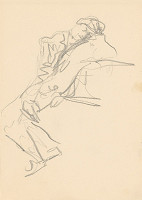 Arnold Peter Weisz-Kubínčan – Skicár 8 Náčrt sediacej postavy 