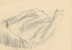 Arnold Peter Weisz-Kubínčan – Skicár 8 Krajina s horou 