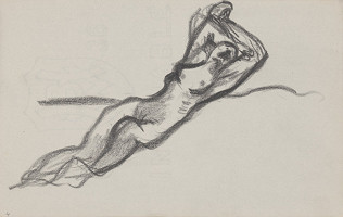 Arnold Peter Weisz-Kubínčan – Skicár 10 Ženský akt mäkkou ceruzou 