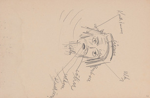 Arnold Peter Weisz-Kubínčan – Skicár 11 Tvár s popisom farieb 