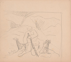 Arnold Peter Weisz-Kubínčan – Skicár 14 Lovec a dva psy 