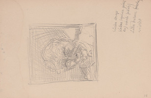 Arnold Peter Weisz-Kubínčan – Skicár 15 Portrét muža s poznámkami 