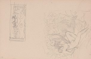 Arnold Peter Weisz-Kubínčan – Skicár 15 Muž a žena v tráve 