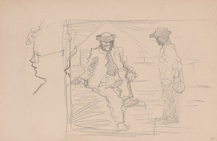 Arnold Peter Weisz-Kubínčan – Skicár 15 Dve postavy a profil tváre 