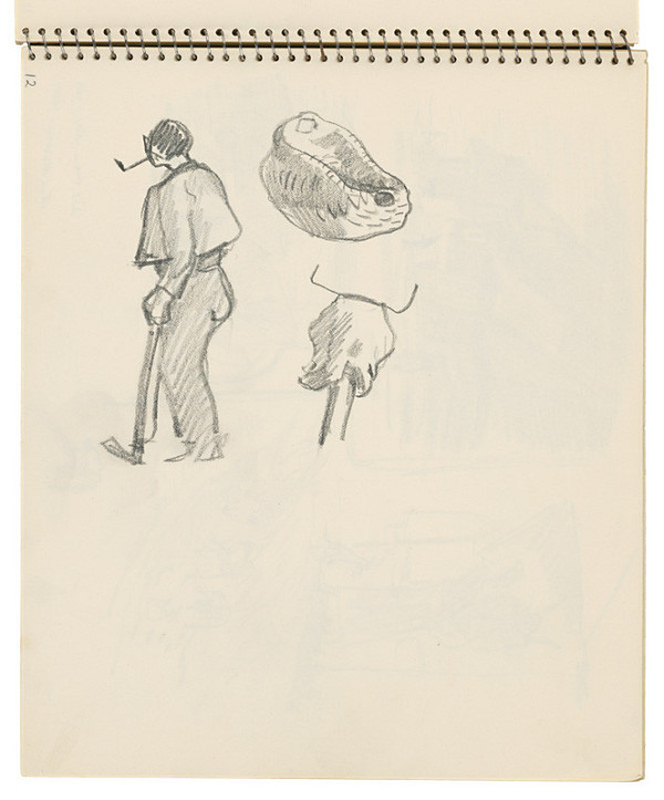 Arnold Peter Weisz-Kubínčan – Skicár 16 Kopáč, ruka a košík 